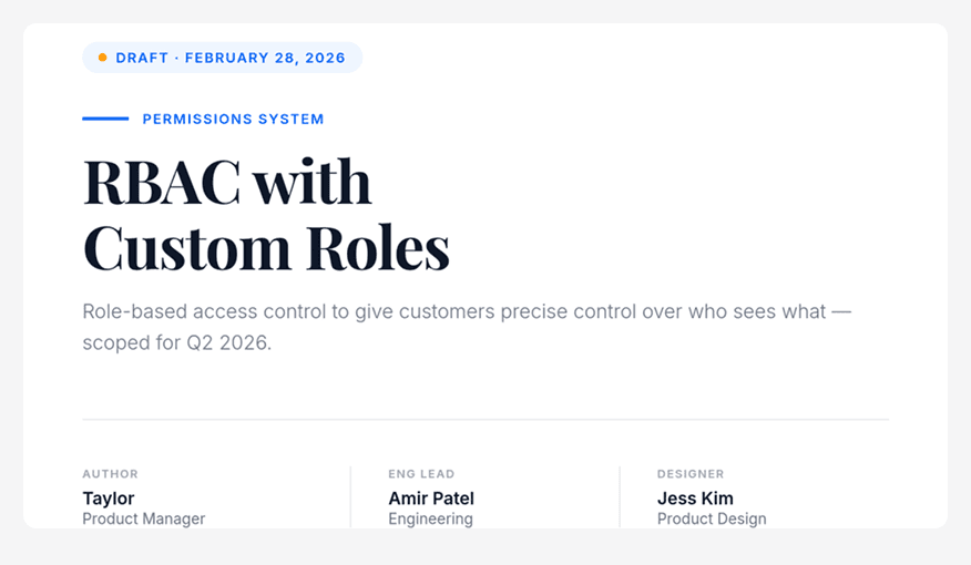 Permissions System PRD PDF